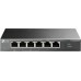 TP-LINK - 6-Port Gigabit Desktop Switch with 3-Port PoE+ and 1-Port PoE++, 1× Gigabit PoE++ Port, 3× Gigabit PoE+ Ports, 2x Gigabit Non-PoE Ports, 802.3af/at/bt type3, 64 W PoE Power,  Desktop Steel Case