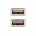 Cabo USB 2.0 Nanocable - USB A Macho para USB A Macho, 2m, Bege