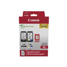 Canon PG-545XL/CL-546XL PHOTO VALUE - 4x6 Phot Paper(GP-501 50sheets) + XL Black & XL Colour Cartridges