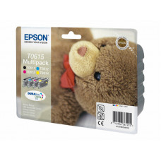 Epson T0615 multipack - pack de 4 - preto,amarelo,azul cyan,magenta - original - tinteiro - C13T06154010