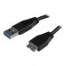 StarTech.com Cabo Micro USB 3.0 Slim - M/M - Micro USB de ângulo para a direita - 0,5 m - Cabo USB - Micro USB Tipo B (M) para USB Tipo A (M) - USB 3.0 - 50 cm - moldado - preto - para P/N: S2510BU33PW, S251BMU3FP, S251BRU33, SLSODDU33B, SM2NGFFMBU33 StarTech.com Cabo Micro USB 3.0 Slim - M/M - Micro USB de ângulo para a direita - 0,5 m - Cabo USB - Micro USB Tipo B (M) para USB Tipo A (M) - USB 3.0 - 50 cm - moldado - preto - para P/N: S2510BU33PW, S251BMU3FP, S251BRU33, SLSODDU33B, SM2NGFFMBU33