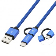 Cabo USB 2.0 Coolbox COO-CAB-U2MC-BL - 1m, Azul Cabo USB 2.0 Coolbox COO-CAB-U2MC-BL - 1m, Azul