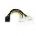 Cabo Startech LP4PCIEX8ADP: Conector LP4 para PCI Express, 15cm, Preto