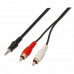 Nanocable Cable Audio ESTEREO, 3.5/M-2XRCA/M, 1.5 M
