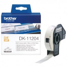 Etiquetas Brother DK11204: Papel Térmico, 17x54mm, 400 unidades