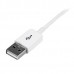 1m White USB 2.0 Extension Cable - M/F