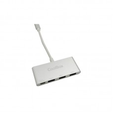 Hub USB Coolbox COO-HUC3U3PD, 4 Portas, Alumínio, USB 3.0 Hub USB Coolbox COO-HUC3U3PD, 4 Portas, Alumínio, USB 3.0