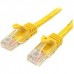 StarTech.com 0.5m Yellow Cat5e / Cat 5 Snagless Ethernet Patch Cable 0.5 m - Cabo patch - RJ-45 (M) para RJ-45 (M) - 50 cm - PTNB - CAT 5e - entrançado, sem nós - amarelo