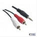 Cable Audio Estereo 3.5/ M-2Rca/ M 0.3M Nanocable