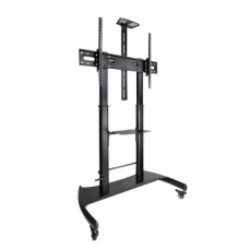 Suporte de Chão Tooq Ares com Rodas e Ajuste de Altura para Ecrãs 60”-100”