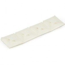 StarTech.com 100 Pack Cable Tie Mounts with Adhesive Tape for 0.13 in. (3.2 mm) Wide Ties, Nylon/Plastic Zip Tie Mounts, Electrical/Network Cable Wrap Mounts / 94V-2 Fire & UL Rated TAA - Nylon 66 Zip Tie Mount (CBMCTM1) - Montagem com amarração de c