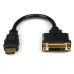 Adaptador StarTech HDDVIMF8IN HDMI Macho para DVI-D Fêmea, 20cm