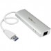 StarTech.com 3-Port USB 3.0 Hub with Gigabit Ethernet - Up to 5Gbps - Portable USB Port Expander with Built-in Cable (ST3300G3UA) - Hub - 3 x SuperSpeed USB 3.0 + 1 x 10/100/1000 StarTech.com 3-Port USB 3.0 Hub with Gigabit Ethernet - Up to 5Gbps - Portable USB Port Expander with Built-in Cable (ST3300G3UA) - Hub - 3 x SuperSpeed USB 3.0 + 1 x 10/100/1000