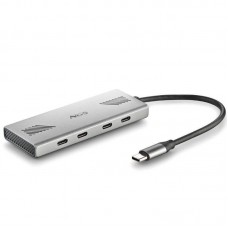 Hub USB-C NGS Wonder4-C - 4 Portas USB-C, 5Gbps, Alumínio