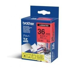 Brother - Fita Laminada de 36 mm - Vermelho / Preto, para P-Touch
