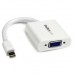StarTech.com Mini DisplayPort to VGA Adapter - White - 1080p - Thunderbolt to VGA Monitor Adapter - Mini DP to VGA Converter (MDP2VGAW) - Conversor de vídeo - VGA - DisplayPort - branco