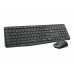 Teclado Ingles Logitech Mk235 Ratón Incluido Usb Qwerty Internacional de Ee.Uu. Gris
