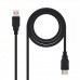 Cabo Nanocable USB 2.0 A-Macho/A-Macho, Preto, 3m