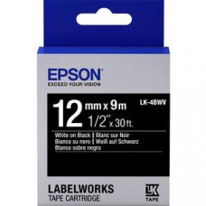 Epson Cinta Para Etiquetas Epson Labelworks Lk-4bwv - 12 Mm Ancho X 9 M Longitud - Transferencia Térmica - Negro