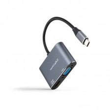 Adaptador Nanocable USB-C para HDMI e VGA Adaptador Nanocable USB-C para HDMI e VGA