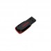 Pendrive Sandisk Cruzer Blade 64GB USB 2.0 Preto/Vermelho