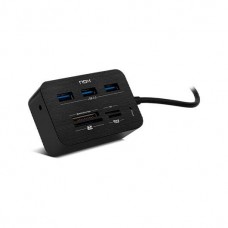 Leitor de Cartões Nox Lite Reader One: 3 Portas USB 3.0, Leitor SD/SDHC/Micro SD/M2, Cabo 28cm Leitor de Cartões Nox Lite Reader One: 3 Portas USB 3.0, Leitor SD/SDHC/Micro SD/M2, Cabo 28cm