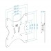 Suporte de Parede Tooq LP1342T-B - Fixo e Inclinável, para TVs 23