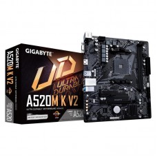 Placa Mãe Gigabyte A520M K V2, AM4, micro ATX, DDR4, 64GB Placa Mãe Gigabyte A520M K V2, AM4, micro ATX, DDR4, 64GB