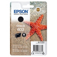 Epson 603 - 3.4 ml - preto - original - blister com RF/alarme acústico - tinteiro - para Expression Home XP-2100, 2105, 3100, 3105, 4100, 4105, WorkForce WF-2810, 2830, 2835, 2850 Epson 603 - 3.4 ml - preto - original - blister com RF/alarme acústico - tinteiro - para Expression Home XP-2100, 2105, 3100, 3105, 4100, 4105, WorkForce WF-2810, 2830, 2835, 2850
