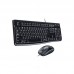 Kit Teclado e Rato Logitech MK120, USB, Preto, Teclas Silenciosas, Design Resistente a Salpicos