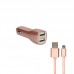 Carregador Ksix Metalizado 2x USB 2.1A + Cabo Micro-USB, Dourado Rosa Carregador Ksix Metalizado 2x USB 2.1A + Cabo Micro-USB, Dourado Rosa
