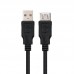 Cabo USB 2.0 Nanocable - Extensão USB A Macho/Fêmea, 1,8m, Preto Cabo USB 2.0 Nanocable - Extensão USB A Macho/Fêmea, 1,8m, Preto