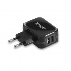 Carregador Tooq TQWC-1S02, Parede, 2x USB 2.0, 17W, Preto