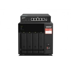 Servidor NAS QNAP TS-473A-SW5T com Switch 2,5GbE: 4 Baias, Ryzen V1500B, 8GB RAM, SSD M.2