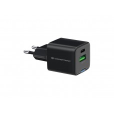 Conceptronic Cargador 2port 20w,1xusb-C,1xusb-A 1.5m Sw