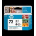 Consumíveis - 72 Cabezal de impresión gris y negro fotográfico HP 72