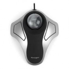 Kensington Orbit Optical Trackball - Trackball - óptico - 2 botões - com cabo - USB - preto, prata metálico