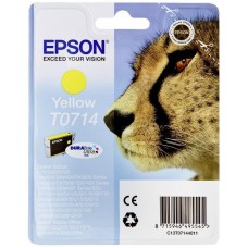 Epson T0714 - 5.5 ml - amarelo - original - blister com alarme RF - tinteiro - para Stylus DX9400, SX115, SX210, SX215, SX218, SX415, SX515, SX610, Stylus Office BX310, BX610