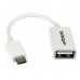 Cabo Startech UUSBOTGW: Micro USB Macho - USB 2.0 Fêmea, 12,7cm, Branco Cabo Startech UUSBOTGW: Micro USB Macho - USB 2.0 Fêmea, 12,7cm, Branco