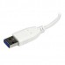 Portable 4 Port Mini USB 3.0 Hub - White