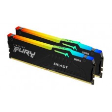 Módulo de Memória Kingston FURY Beast RGB DDR5: 32GB (2x16GB), 6800MHz, ECC