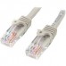 StarTech.com 0.5m Gray Cat5e / Cat 5 Snagless Ethernet Patch Cable 0.5 m - Cabo patch - RJ-45 (M) para RJ-45 (M) - 50 cm - PTNB - CAT 5e - entrançado, sem nós - cinza