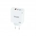 Carregador de Parede Tooq GAN 2 USB-C/PD + USB-A/QC 65W Branco, TQWC-GANQC2PD65WT Carregador de Parede Tooq GAN 2 USB-C/PD + USB-A/QC 65W Branco, TQWC-GANQC2PD65WT