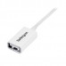 1m White USB 2.0 Extension Cable - M/F
