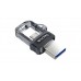 Unidade Flash USB Sandisk Ultra Dual m3.0, 64 GB, USB Type-A/Micro-USB 3.2 Gen 1, Preto, Prata, Transparente Unidade Flash USB Sandisk Ultra Dual m3.0, 64 GB, USB Type-A/Micro-USB 3.2 Gen 1, Preto, Prata, Transparente