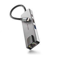 Adaptador USB-C 4 em 1 NGS WonderDock Supra, HDMI 4K, USB-C PD 100W, RJ45 Gigabit Adaptador USB-C 4 em 1 NGS WonderDock Supra, HDMI 4K, USB-C PD 100W, RJ45 Gigabit