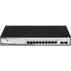D-Link Web Smart DGS-1210-10P - Interruptor - Administrado - 8 x 10/100/1000 (PoE+) + 2 x Gigabit SFP - desktop - PoE+ (78 W)