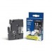Brother Fita Laminada de 12 mm - Preto / Branco, para P-Touch