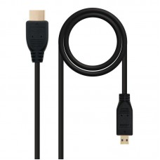Cabo HDMI Nanocable 10.15.3501 - Micro HDMI para HDMI, 0.8m, Alta Velocidade