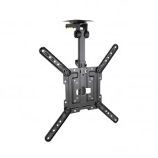Suporte de Teto Tooq para Ecrã 23-55 polegadas: Giratório 180º, Inclinável, Preto